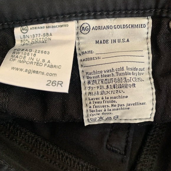 Adriano Goldschmied AG The Stevie Ankle Slim Black Straight Leg Jeans - Picture 9 of 16